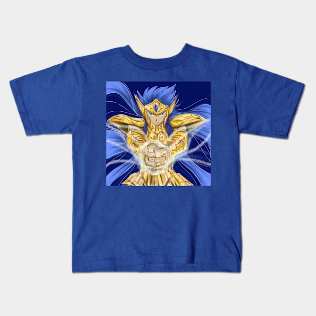 camus of aquarius ecopop saint seiya gold saint art Kids T-Shirt by jorge_lebeau